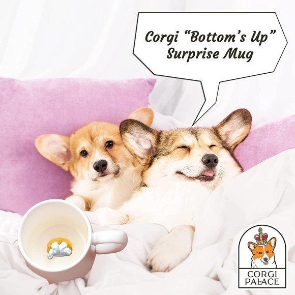 NEW Corgi Palace Corgi Bottoms Up Surprise Mug White 13 oz Coffee Tea Gifting - Picture 11 of 11
